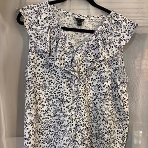 Ann Taylor flowered blouse medium